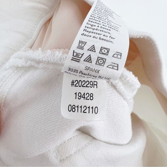 Spanx White Distressed Skinny Jeans Raw Hem Sz S - Picture 8 of 10